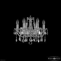 Хрустальная подвесная люстра Bohemia IVELE Crystal 1413/6/141 Ni Leafs
