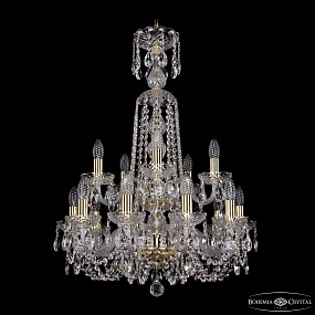 Большая хрустальная люстра Bohemia IVELE Crystal 1402/10+5/195/XL-81/2d G