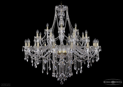 Хрустальная подвесная люстра Bohemia IVELE Crystal 1415/16+8+4/460-132/G