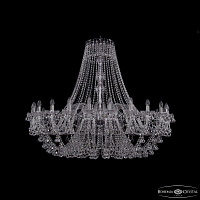 Большая хрустальная люстра Bohemia IVELE Crystal 1409/24/530 Ni