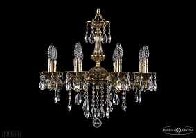 Литая подвесная люстра с хрусталем Bohemia IVELE Crystal 1710/8/160/B/GB