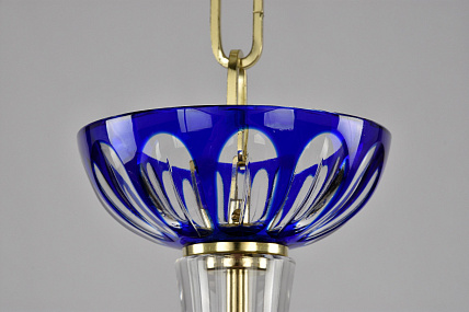 Хрустальная подвесная люстра Bohemia IVELE Crystal 1309/5/165 Ni Cl/Clear-Blue/H-1H