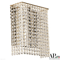 Бра хрустальное светодиодное APL LED Rimini S500.B1.20-27.A.3000.Gold