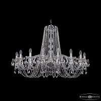 Хрустальная подвесная люстра Bohemia IVELE Crystal 1402/18/400/Ni