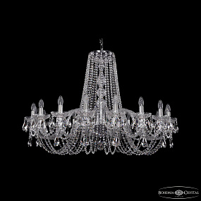 Хрустальная подвесная люстра Bohemia IVELE Crystal 1402/18/400/Ni