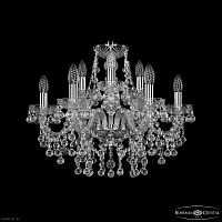 Хрустальная подвесная люстра Bohemia IVELE Crystal 1409/6+3/195 Ni