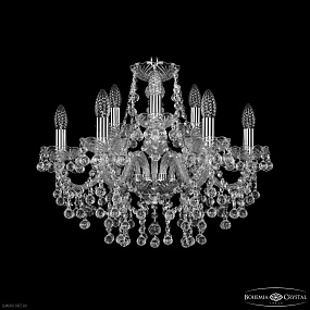 Хрустальная подвесная люстра Bohemia IVELE Crystal 1409/6+3/195 Ni