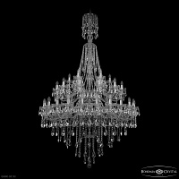 Большая хрустальная люстра Bohemia IVELE Crystal 1415/24+12+6/460/XL-213/2d Ni