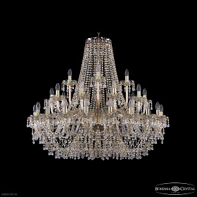 Большая хрустальная люстра Bohemia IVELE Crystal 1410/20+10+5/400 G V0300 M801