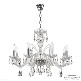 Хрустальная подвесная люстра Bohemia IVELE Crystal 118/8/240 Ni