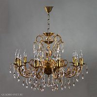 Люстра большая AMBIENTE Alicante 8888/10 AB Tear Drop