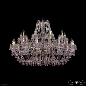 Большая хрустальная люстра Bohemia IVELE Crystal 1410/20+10/400 G V7010