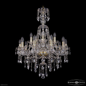 Хрустальная подвесная люстра Bohemia IVELE Crystal 1415/10+5/220/XL-86 G
