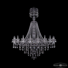 Большая хрустальная люстра Bohemia IVELE Crystal 1415/20/530/XL-180 Ni