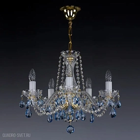 Подвесная хрустальная люстра ArtGlass RADKA V. FULL CUT R14 CE - 6006