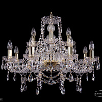 Хрустальная подвесная люстра Bohemia IVELE Crystal 1411/8+4/240/G