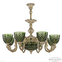 Хрустальная подвесная люстра Bohemia IVELE Crystal Florence 71203P/8/210 GW P1 U Clear-Green/H-1J