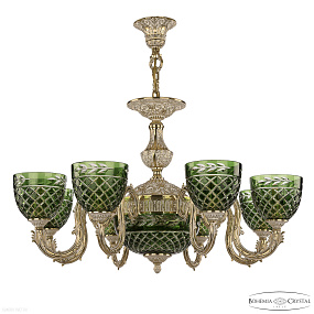 Хрустальная подвесная люстра Bohemia IVELE Crystal Florence 71203P/8/210 GW P1 U Clear-Green/H-1J