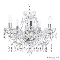 Хрустальная подвесная люстра Bohemia IVELE Crystal 5413/5/141 Ni Clear/M-1G