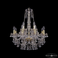Хрустальная подвесная люстра Bohemia IVELE Crystal 1409/8+4/195/h-62 G