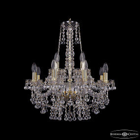 Хрустальная подвесная люстра Bohemia IVELE Crystal 1409/8+4/195/h-62 G