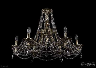 Литая подвесная люстра с хрусталем Bohemia IVELE Crystal 1771/6/270/A/GB