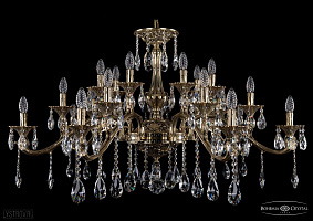 Литая подвесная люстра с хрусталем Bohemia IVELE Crystal 1709/21/410/A/GB