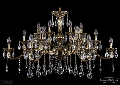 Литая подвесная люстра с хрусталем Bohemia IVELE Crystal 1709/21/410/A/GB