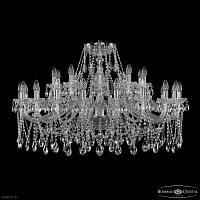 Большая хрустальная люстра Bohemia IVELE Crystal 1413/20+10/400 Ni