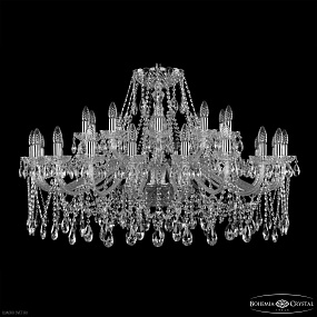 Большая хрустальная люстра Bohemia IVELE Crystal 1413/20+10/400 Ni