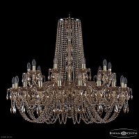 Большая хрустальная люстра Bohemia IVELE Crystal 1402/20+10/400 G M721