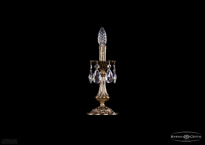 Литая настольная лампа с хрусталем Bohemia IVELE Crystal 7001/1-30/GB