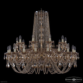 Большая хрустальная люстра Bohemia IVELE Crystal 1402/20+10/400 G M721