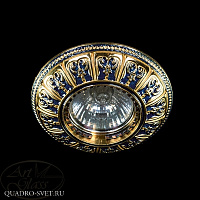 Встраиваемый точечный светильник ARTGLASS SPOT 50 BLUE GOLD