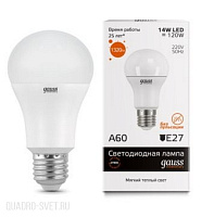 Лампа LED Gauss Шар 14 Вт E27 2700K 220В 23214
