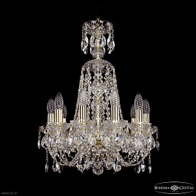 Большая хрустальная люстра Bohemia IVELE Crystal 1406/10/141/XL-58 G