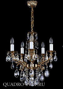 Люстра подвесная ARTGLASS ETELA V. BRASS ANTIQUE CE