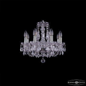 Хрустальная подвесная люстра Bohemia IVELE Crystal 1406/8/141/Ni/Leafs