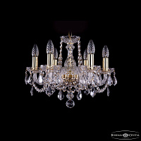 Хрустальная подвесная люстра Bohemia IVELE Crystal 1402/6/141/G/Leafs