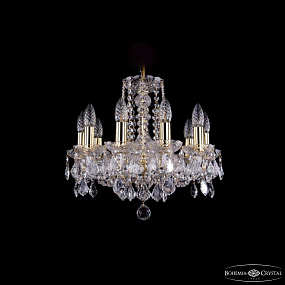 Хрустальная подвесная люстра Bohemia IVELE Crystal 1402/10/141/G/Leafs