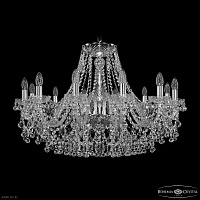 Большая хрустальная люстра Bohemia IVELE Crystal 1409/12/300 Ni
