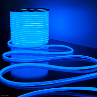 Гибкий неон LS003 220V 9.6W 144Led 2835 IP67 16mm круглый синий, 50 м Elektrostandard LS003 220V