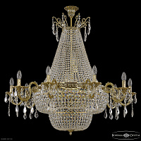 Большая хрустальная люстра Bohemia IVELE Crystal 2110H203/8/100IV/Y1 GB Leafs