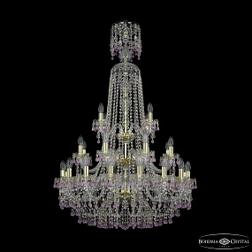 Большая хрустальная люстра Bohemia IVELE Crystal 1410/16+8+4/300/XL-130/3d G V7010