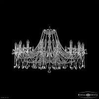 Большая хрустальная люстра Bohemia IVELE Crystal 1413/16/400 Ni