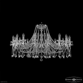 Большая хрустальная люстра Bohemia IVELE Crystal 1413/16/400 Ni