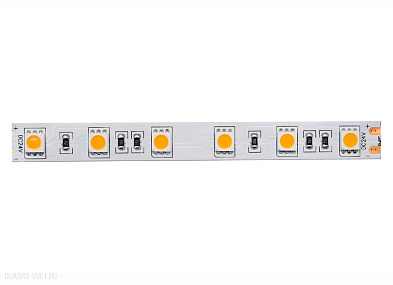 Светодиодная лента IP65, 3000К, 24V DC,14,4W/m,60 д/м., самоклейка,бобина 5 метров Donolux DL-18287/W.White-24-60 IP65