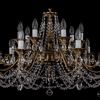 Литая подвесная люстра с хрусталем Bohemia IVELE Crystal 1703/14/320/C/FP