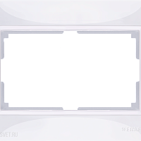 Рамка для двойной розетки (белый, basic) Werkel WL03-Frame-01-DBL-white