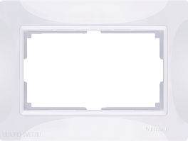 Рамка для двойной розетки (белый, basic) Werkel WL03-Frame-01-DBL-white